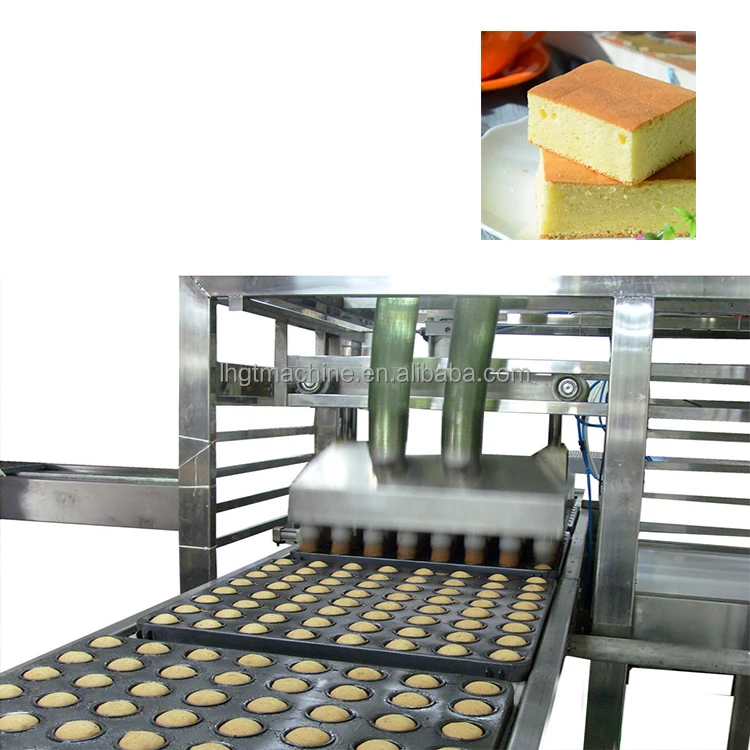 automatic puffed rice cake making machine / automatic sponge cake making machine / semi automatic dry cake making machine