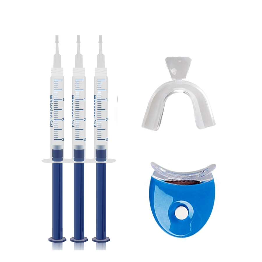 Chinese Factory supplier zoom whitening kit  private logo blue LED light teeth whitening kits with teeth whitening gel