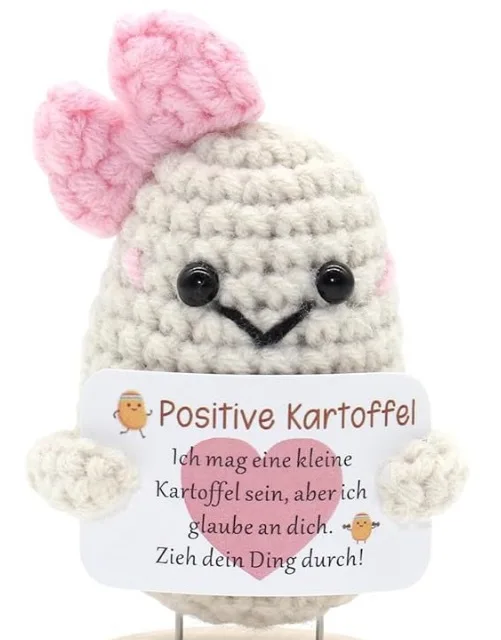 Knitted Positive Pocket Hug Potato Doll Decorate 7cm Home Decoration Wood Leather Metal Crystal Materials Creative Interesting!