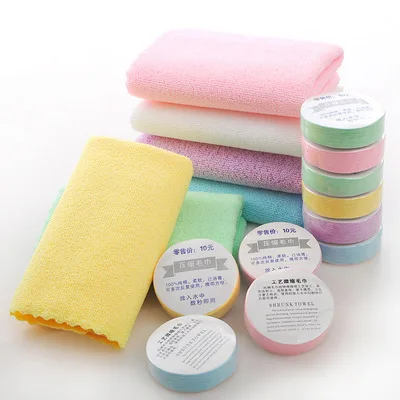 Disposable compression towel 100% cotton compressed  magic bath towel