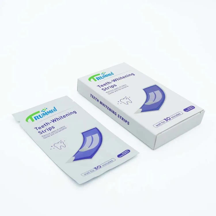Daily use teeth whitening dry non-peroxide strips for sensitive teeth