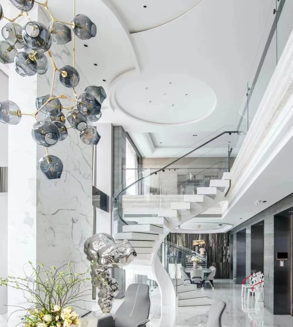 whole sale artificial stone faux Calacatta white marble price cut to size stairs flooring tiels