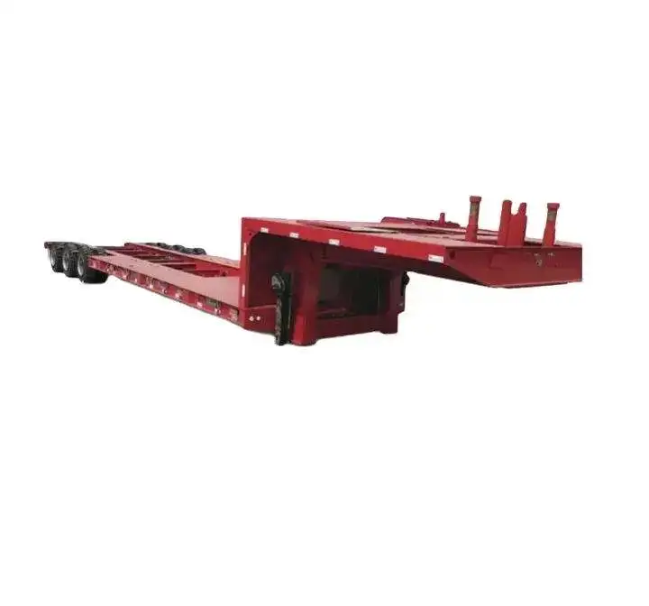 80 Ton Low Bed Lowboard Semi Trailer 3 Axle Lowbed Trailer