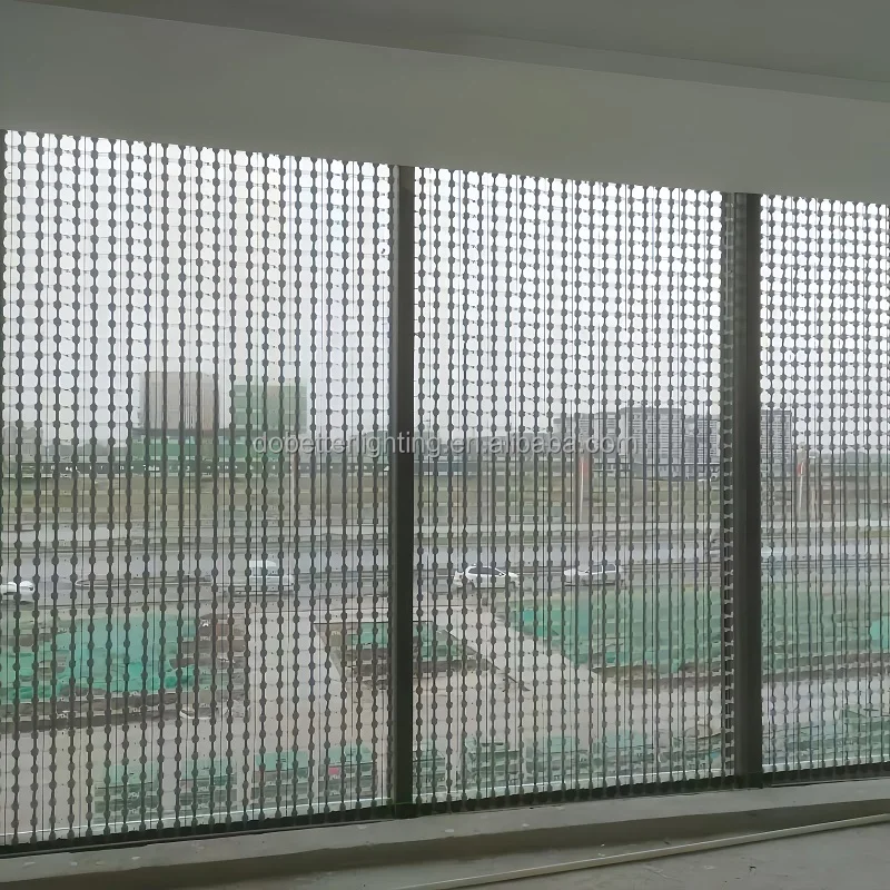 Flexible IP68 Waterproof LED Mesh Display Screen for Glass Curtain Building Grid Pixel point Light  LED Screen Artnet  control