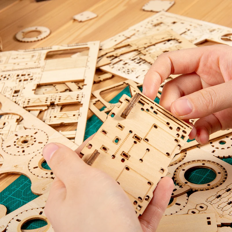CPC Certificated Factory Rokr DIY Assembly Kits Mechanical Toys 3D Wooden Puzzle