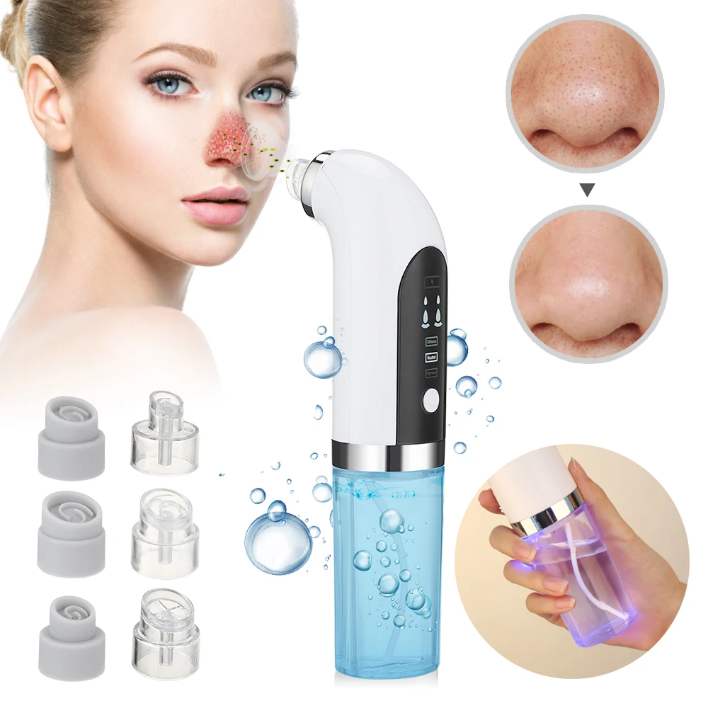 
Facial Electric Five Suction Pore Cleaner Small Bubble Blackhead Remover Vacuum Skin Nose Acne Removal Vacuum Blackhead Remover 
