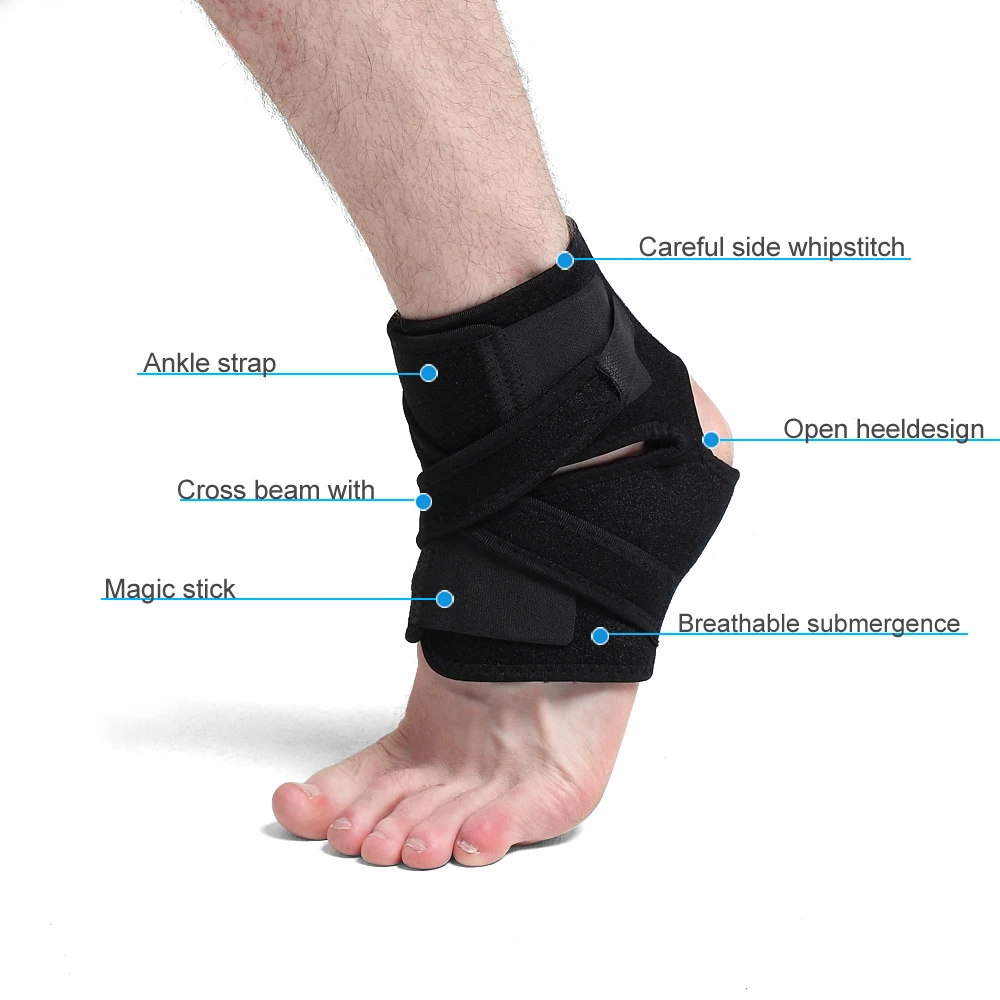 Adjustable Compression Ankle Support Wrap Perfect Ankle Sleeve for Plantar Fasciitis