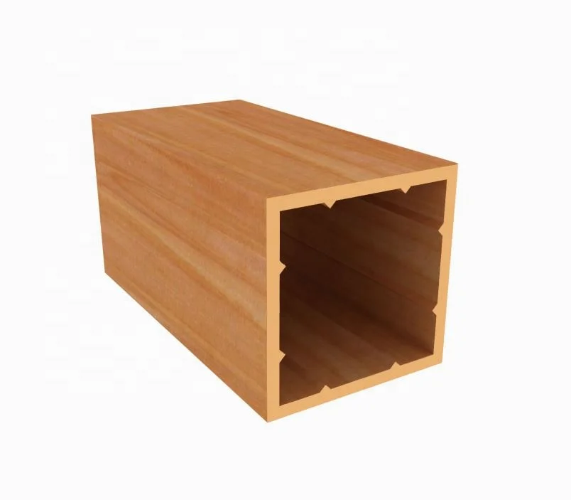 Wpc Wood Composite Timber Tube,Teak Wood Logs Timber For Outdoor Sun Shading,Wall Cladding 65*25mm China Supplier