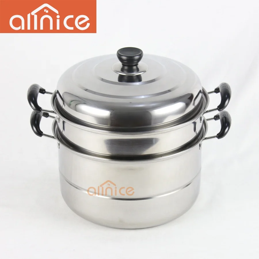 Allnice Factory 410 material 2 layers stainless steel steamer pot