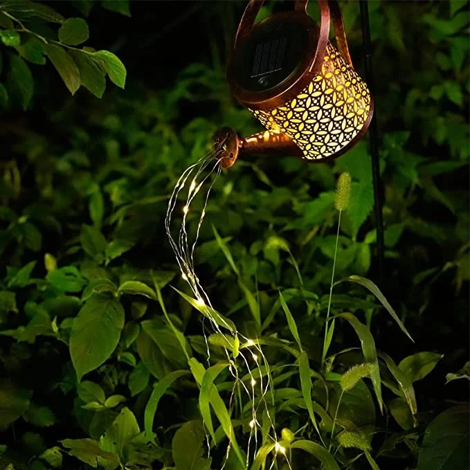 Led Solar Watering Can Outdoor Lights String Light Decoration Waterproof Fairy Copper Wire Firefly led String holiday  Light