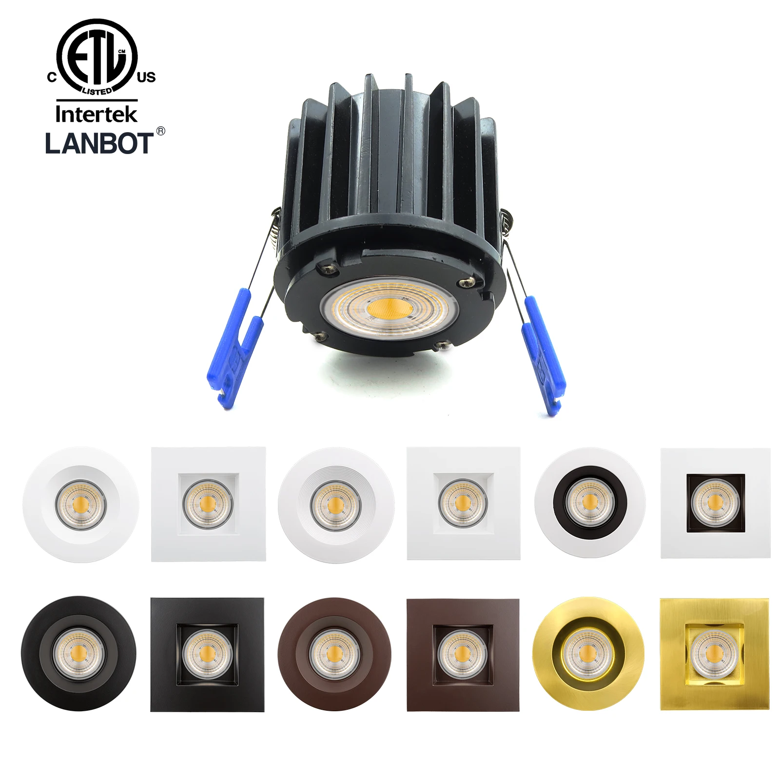 Lanbot jason remodel/new construction 2 Inch LED Recessed Ceiling Downlight with 5cct junction box
