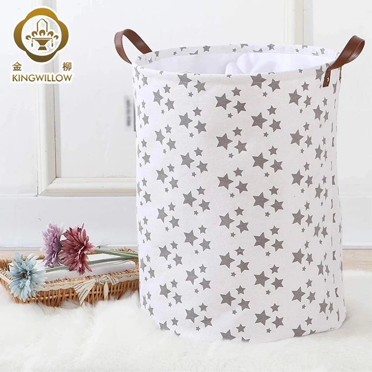 China supplier wholesale customized handmade round folding laundry basket, collapsible storage baskets,burlap basket