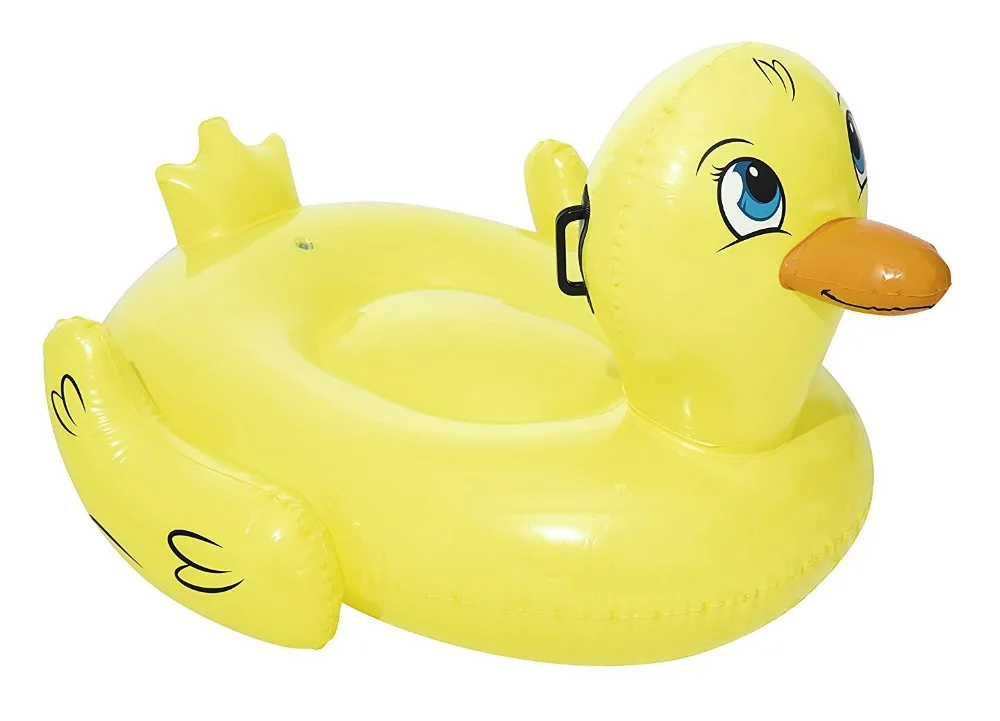 Bestway 41102 Children Inflatable Yellow Duck Rider Fun Pool Floats for Kids