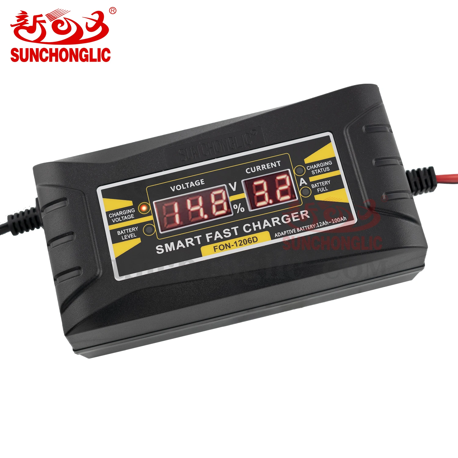 Трехфазное зарядное устройство Sunchonglic 12 В 6 А, умное свинцово-Кислотное зарядное устройство для мотоциклетных и автомобильных аккумуляторов