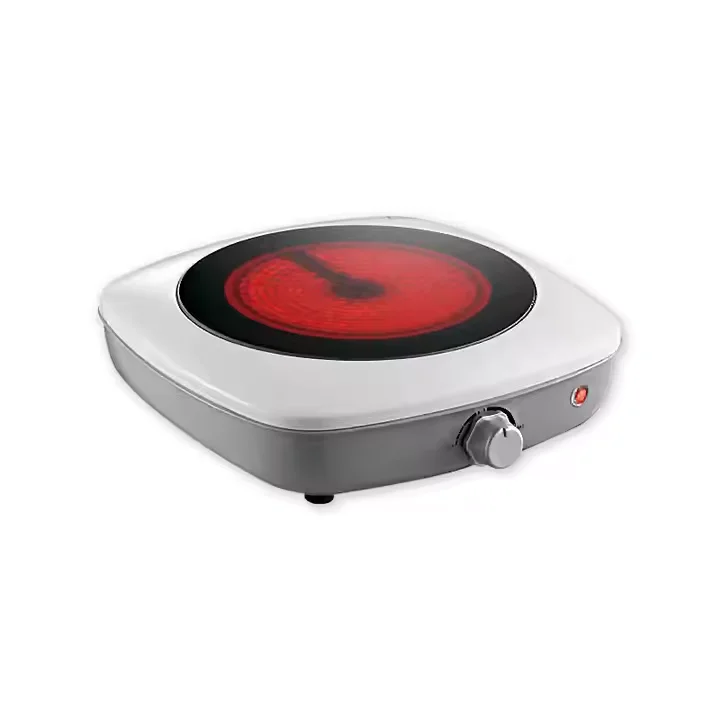 Hot plate for cooking,1300W portable infrared burner, 7-inch single burner electric glass range, 9-level temperature setting