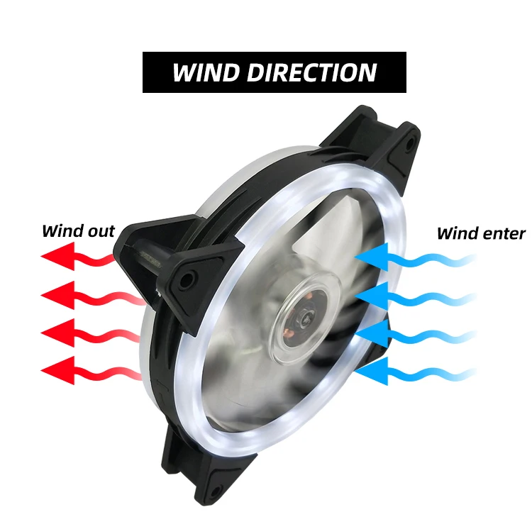 Low price COOLMOON OEM support gaming computer radiator Desktop pc 120 mm case fan 3PIN/4PIN fixed color silent fan for pc