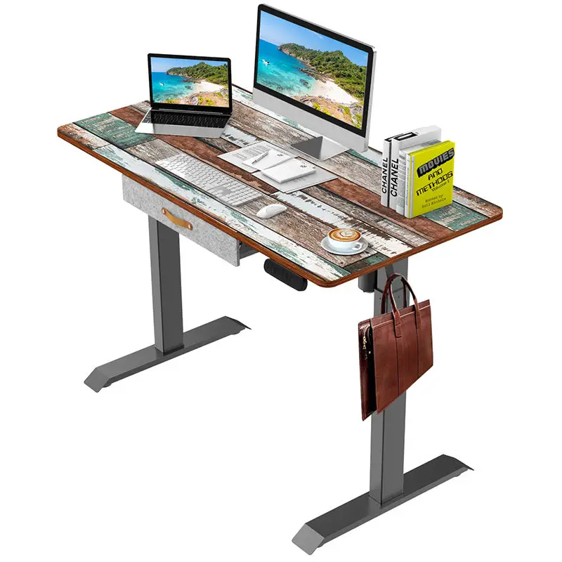 High Quality Ergonomic Electric Sit Stand Desk Sit And Stand Up Office Home Office Height Adjustable Desk Electric Lift Desk