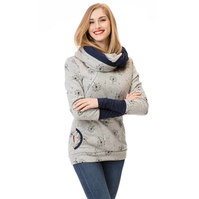  Верхняя одежда для беременных со съемным вырезом Vestido Invierno Топы с капюшоном