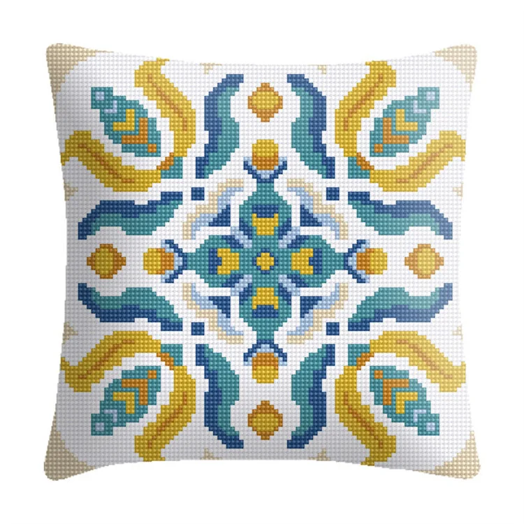 High Quality Diy Pillow Cross Stitch Embroidery Kit Needlework Cushion Cover Embroidery For Home