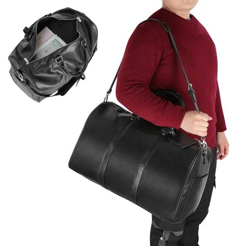 Высококачественная роскошная сумка-тоут из искусственной кожи для выходных мужская кожаная дорожная сумка