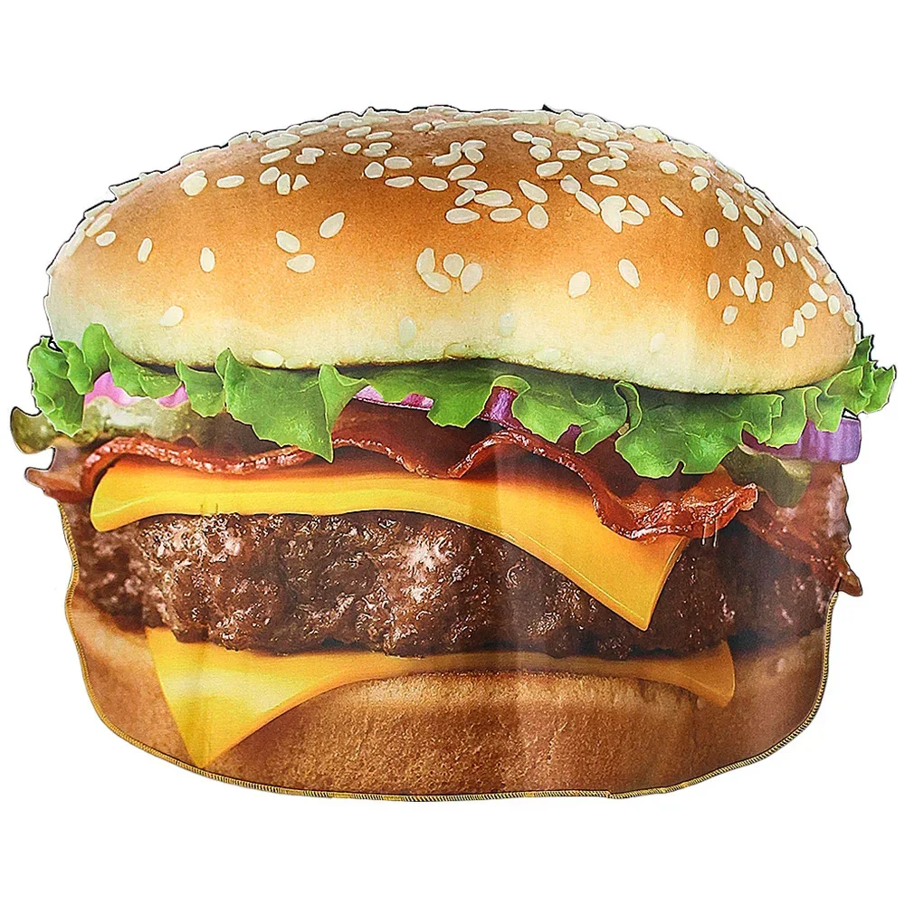 Adult Funny 3D Print Hamburger French Fries Sausage Hot Dog Costume Cosplay Halloween Men Women Family One-Piece Food Costume