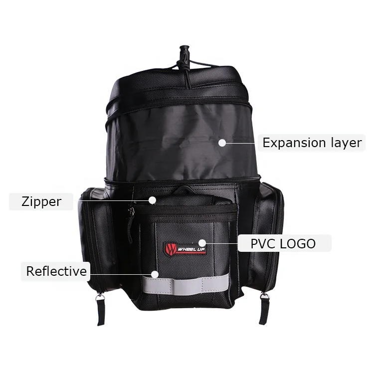 WHEEL UP Capacity 9L Expandable to 25L Bike Travel Trunk Waterproof Bicycle Travel bag Rear Bags