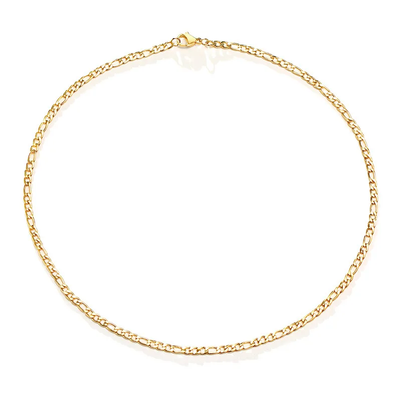 Waterproof Stainless Steel Small Thin Chain Necklaces 18k Gold Chain for DIY Necklace Jewelry