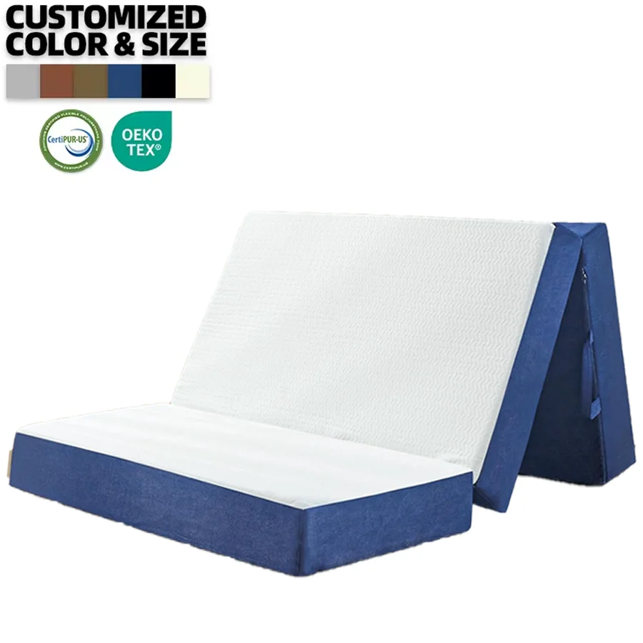 Factory custom memory foam folding mattress well High Density Hypo-allergenic Memory Foam Mattress making machine foldable