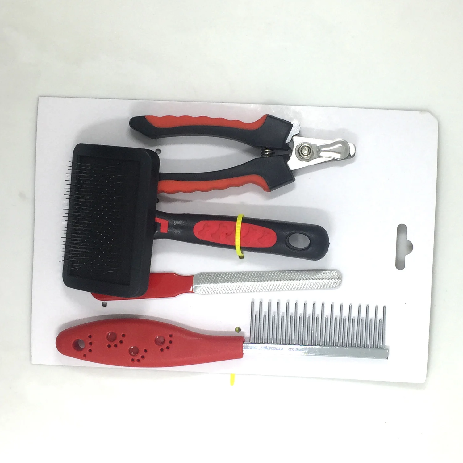 4 Pieces Pet Grooming Tools Set with Box Bundled Cleaner Dog for Medium Dogs Cats