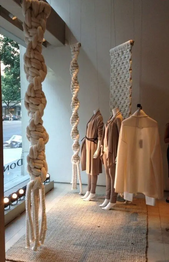 Macrame monopoli Acceptable customization of commercial spaces for large-scale design projects macrame wall hanging