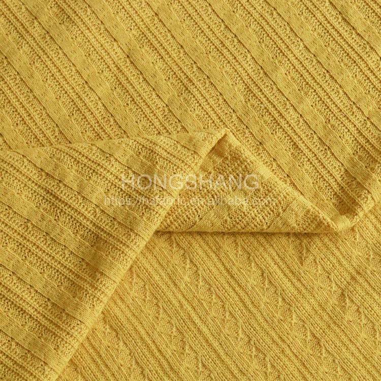 618# wholesale high quality knit 65% polyester 35% cotton jacquard knit fabric for clothing
