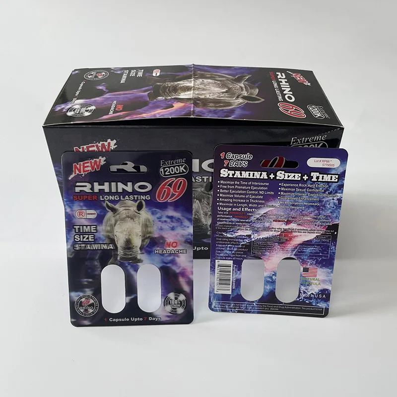 Uv printed pink pussycat paper cards for sexy tablet for women male enhancement pill packaging rhino 69 7 725k 3d cards box