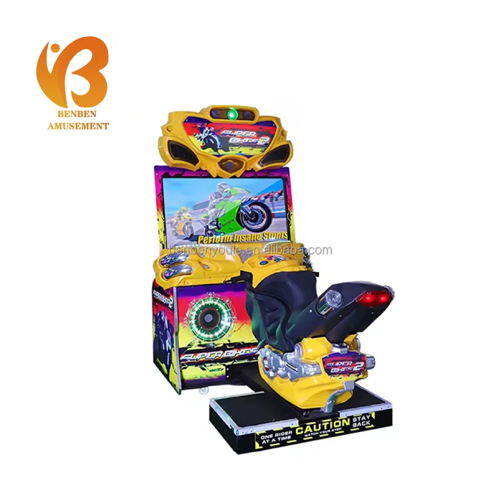 Indoor Crazy Speed Driver Racing Game Machine Coin Operated Race FF Super Bike 2 Motor Arcade Games Car Racing Machine