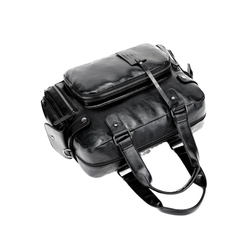 DF463 Высококачественная большая емкость мягкая Дорожная сумка из искусственной кожи Уличная Повседневная Сумка для документов компьютера и ноутбука