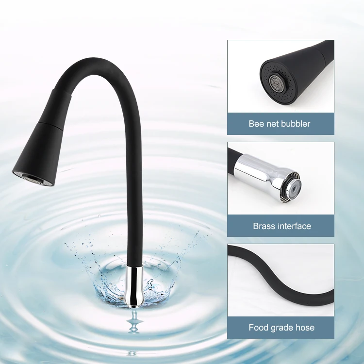 360 Degree Swivel Shower Head Nozzle 2 Modes Sprayer Flexible Silicone Spout Hose