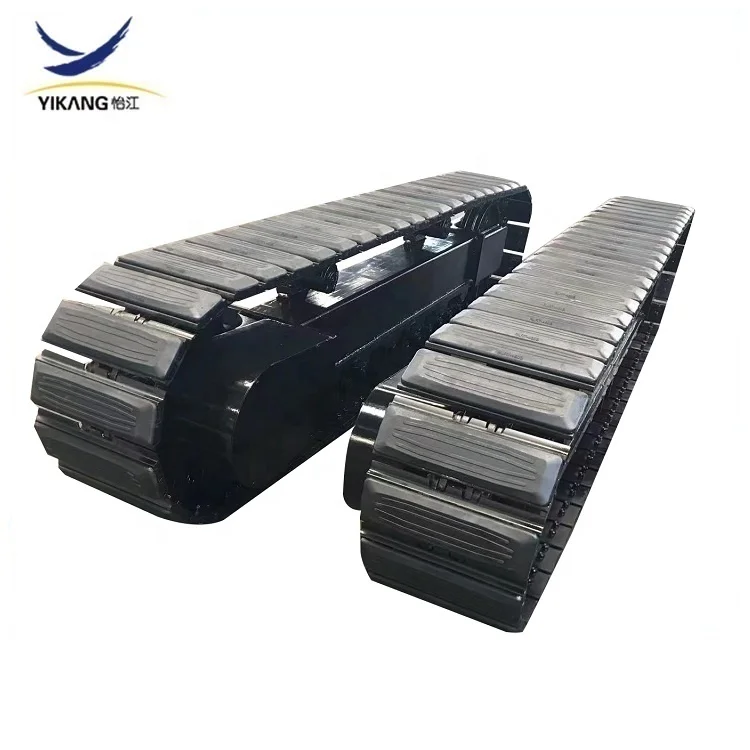 China new custom steel track undercarriage with rubber pads for MIning machinery drilling rig /mobile crusher from Yijiang