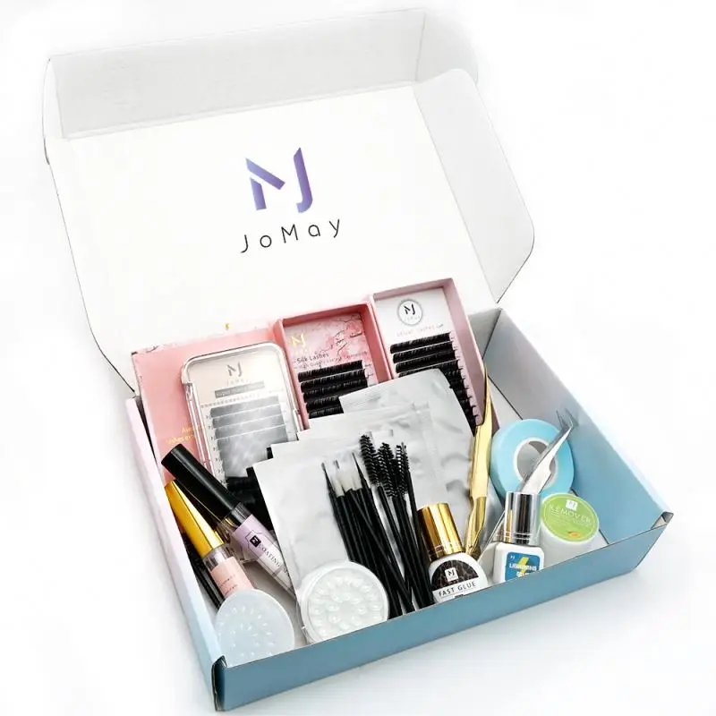 2021 OEM 15 pcs Wholesale Portable Practice Eyelash Extension Starter Fake False Kit Eye