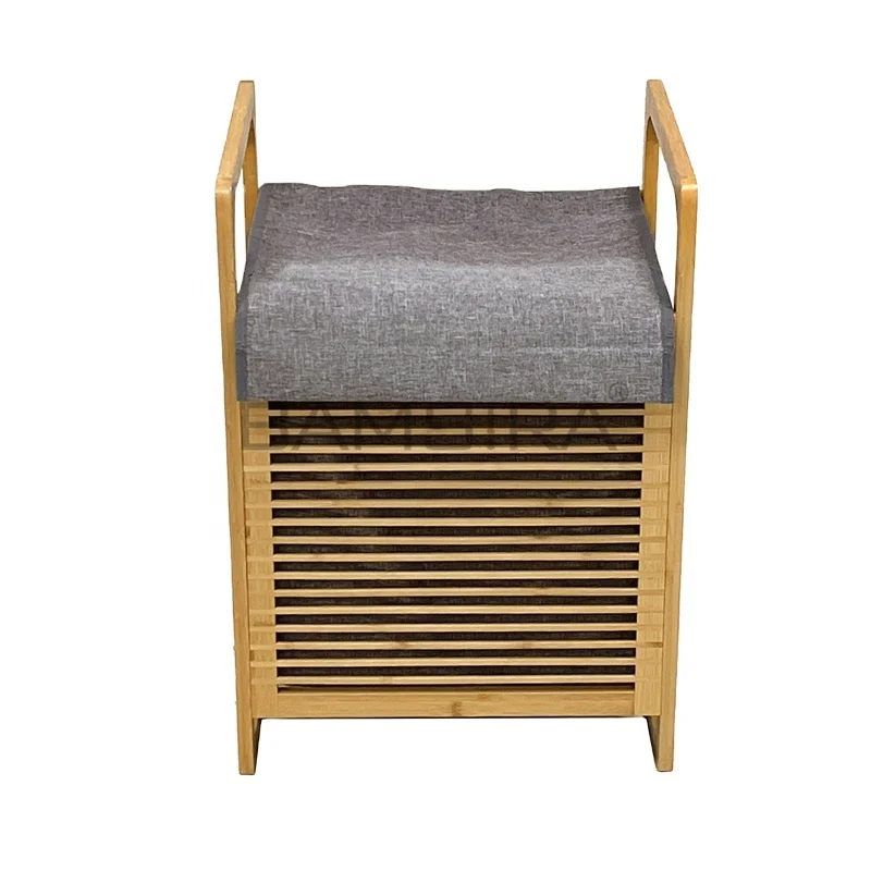Bamboo Laundry Basket Laundry Box Laundry Hamper with Washable Linen Bag