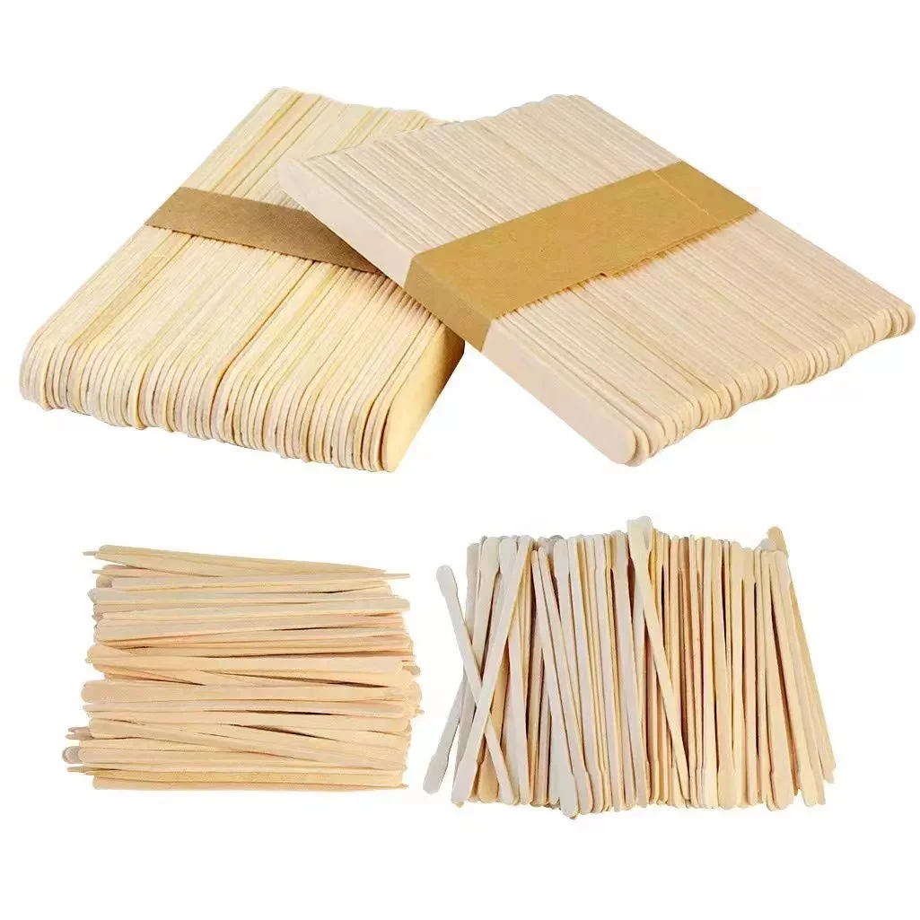 Biodegradable Wood Facial Waxing Sticks Cosmetic Beauty Salon Wax Applicator Spatulas