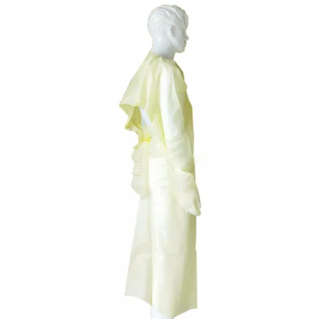 Isolation disposable medical protective Sms Nonwoven Surgical gown with thumb loops