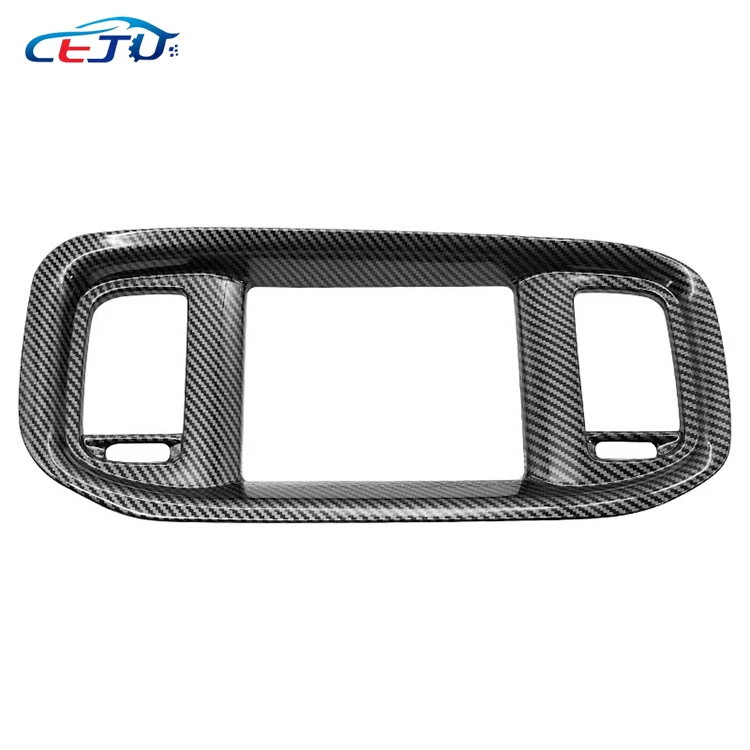 Car Accessories Car Air Conditioning Outlet Decoration Dashboard DVD Navigation Screen Frame Cover Trim For Dodge Charger 2015+