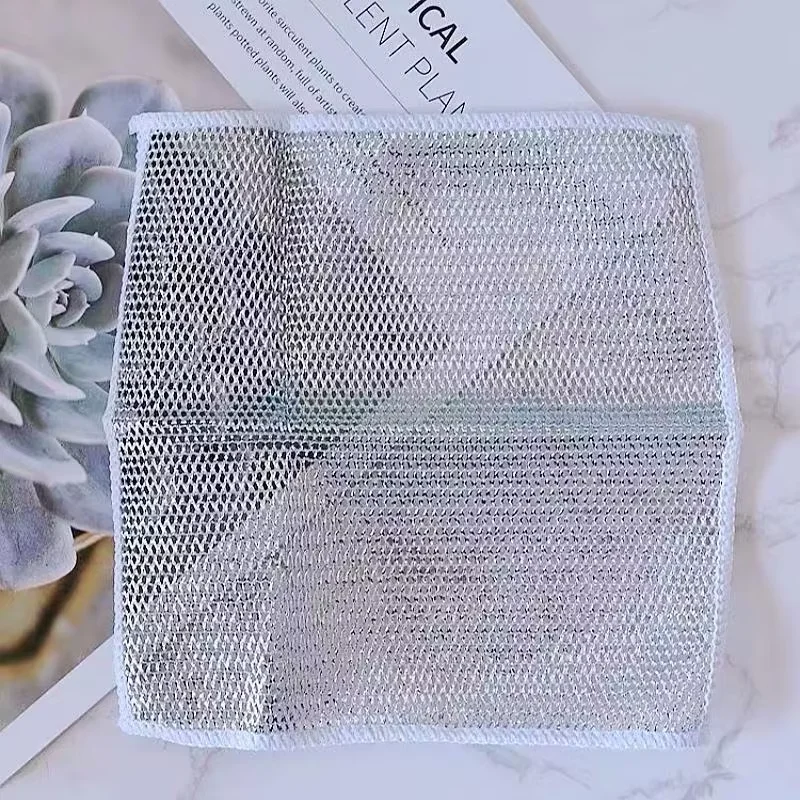 Wet Dry Scrubs Cleans Dishes Sinks Count Wire Dishwashing Rag Wire Dishcloth Multipurpose Wire Dishwashing Rags