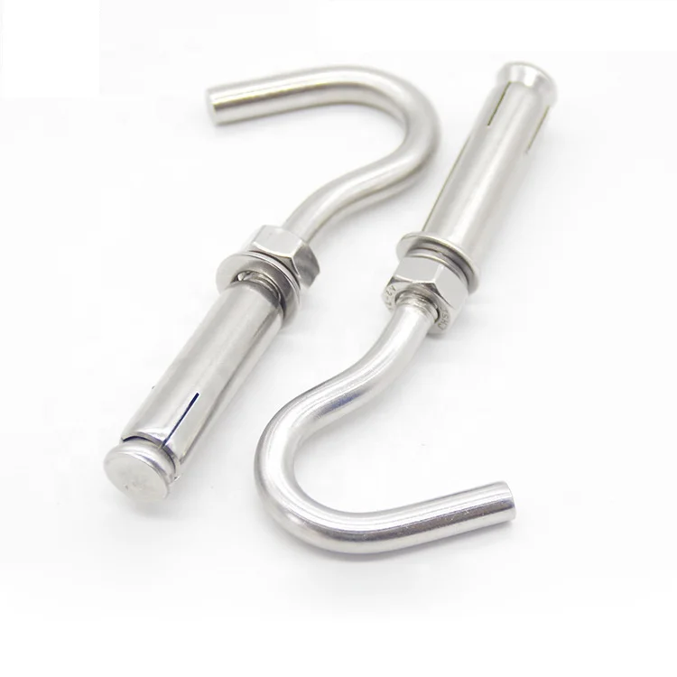 Concrete Wall Hook 304 Stainless Steel Expansion Hook Heavy Duty Open Cup Hook Expansion Bolts for Concrete wall