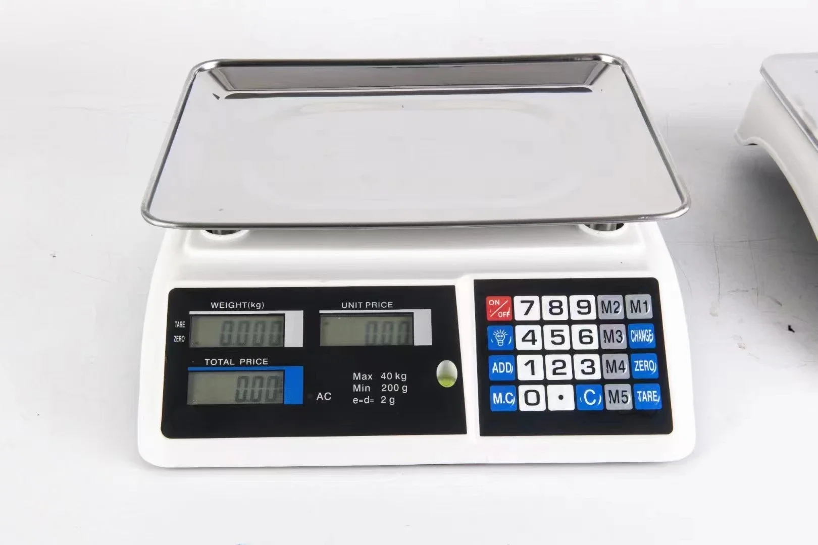 Max. Weighing Capacity 88lb/40kg Food Produce Digital Commercial Price Computing Scale
