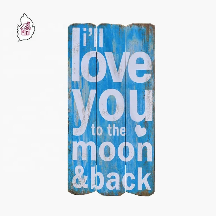 
Wooden Wall Retro Antique Pallet Slat Inspirational Plaque with quotes 