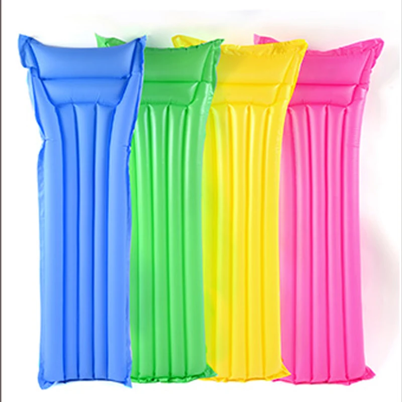 Factory Customized Colorful Inflatable Sunbed Plastic Sunbed Lilo Portable Airbed Mat Outdoor Folding air Sun Lounger
