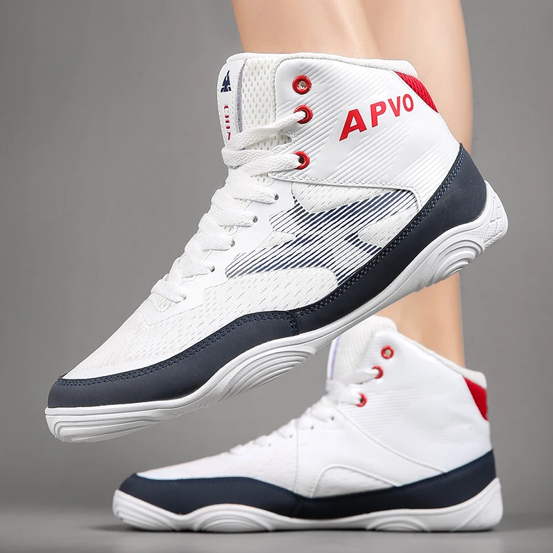 Wholesale And Custom Combat Fitness Bodybuilding Gym Boots Boxing Shoes  Men Professional Fighting Wrestling Shoes