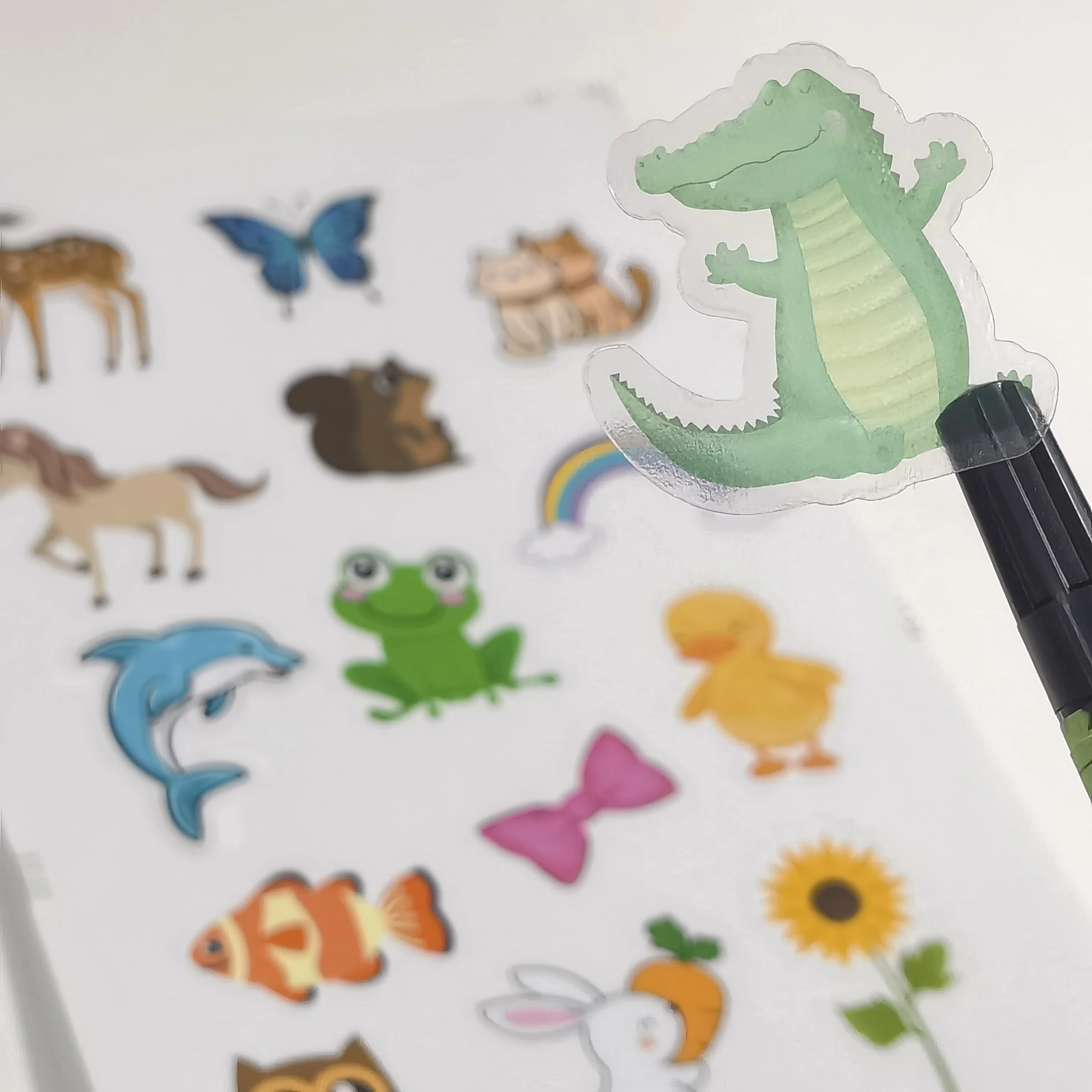 Printing Paper Self Adhesive Label Sheet Pegatinas Kids 3D Sticker Cartoon Animals