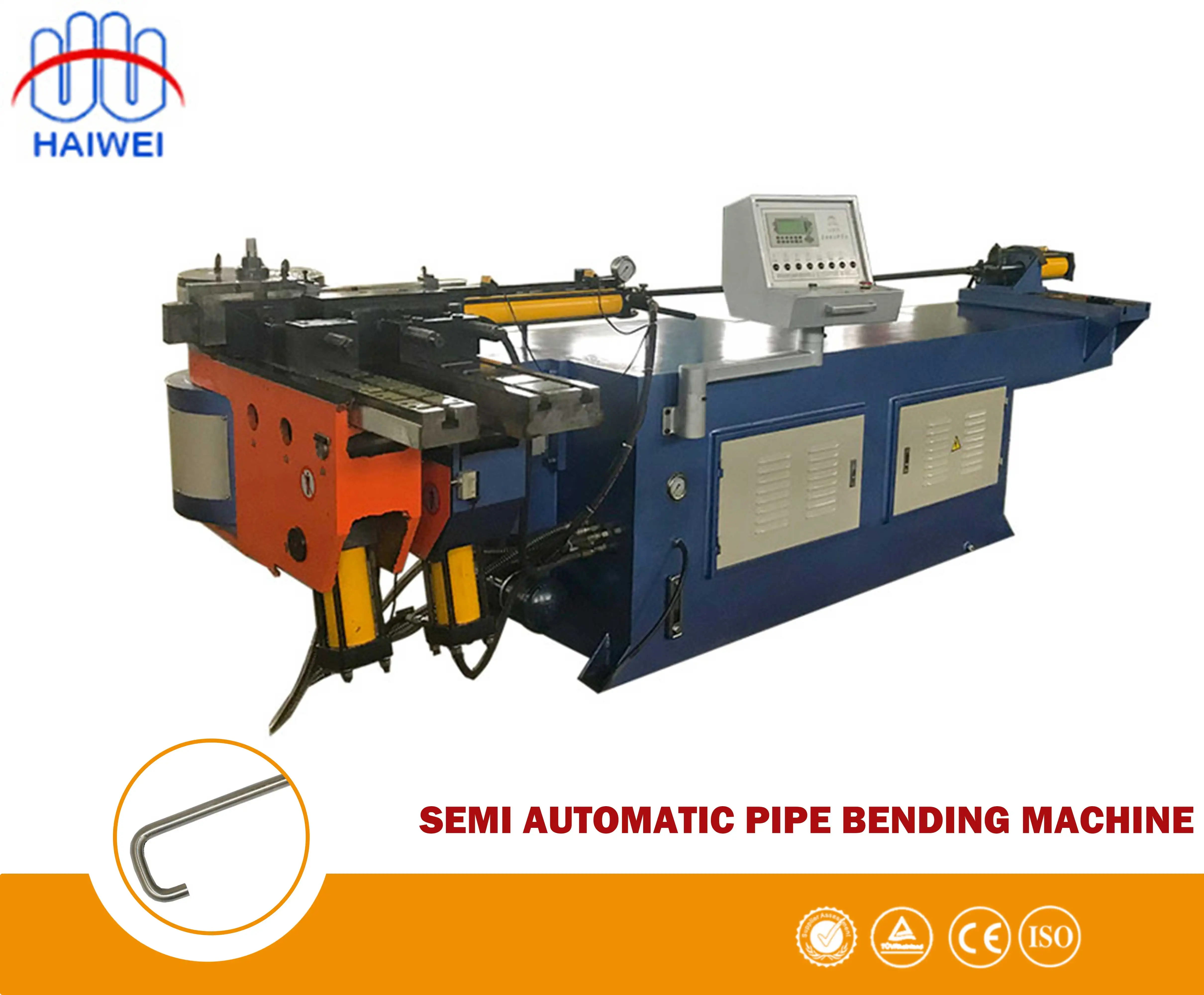 3inch  hydraulic semi-automatic NC pipe bender machine manual pipe bending machine  manual pipe bender