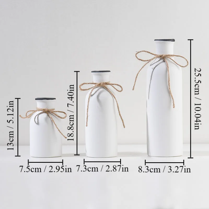 100% Handcrafted Boho Vases Modern Farmhouse Flower Vase Rustic Ceramic Vase Centerpiece Table Decorations